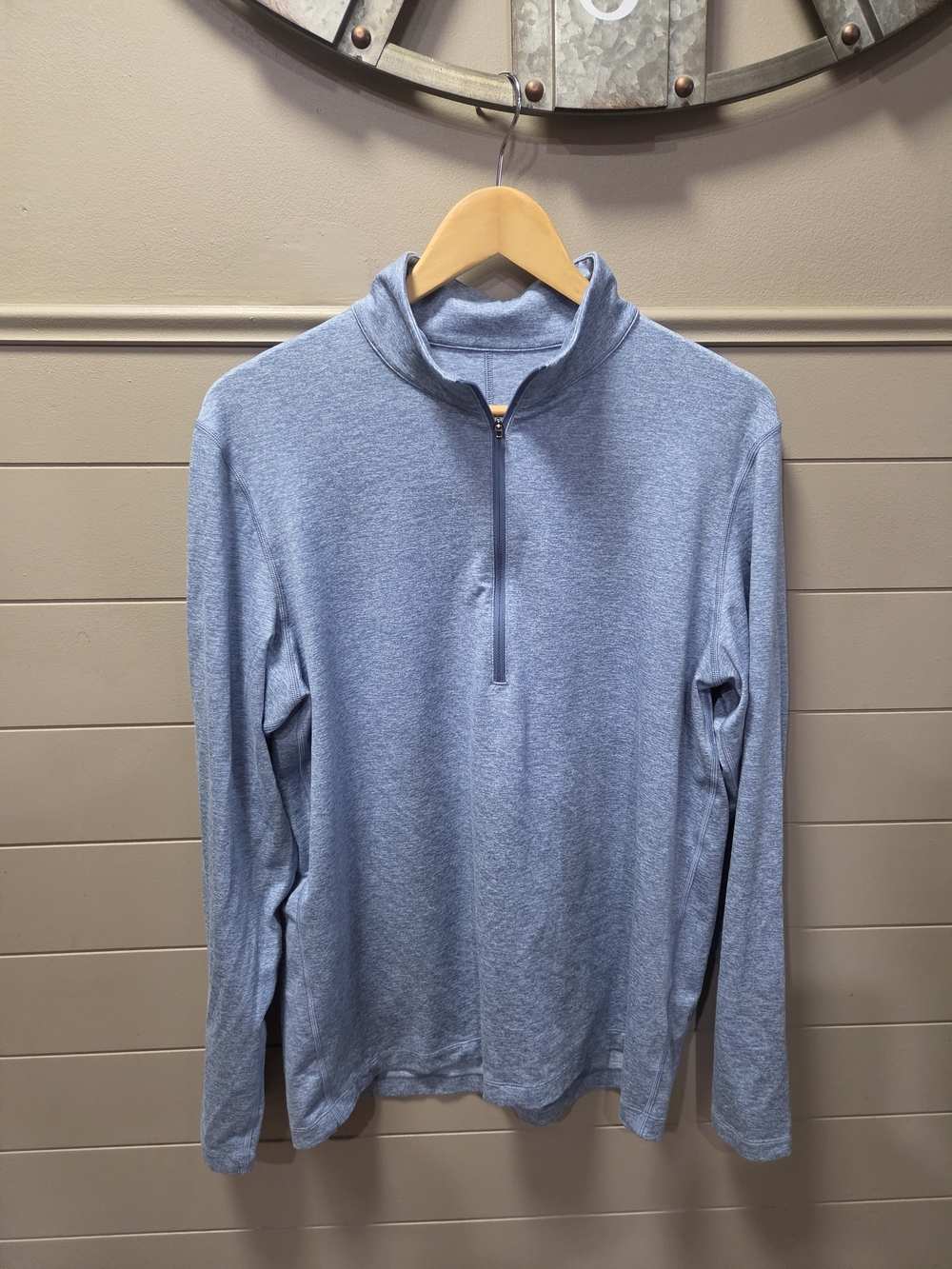 lululemon athletica Men's Light Blue Quarter-Zip Pullover